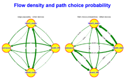 Flow choice and path choice probability diagram.